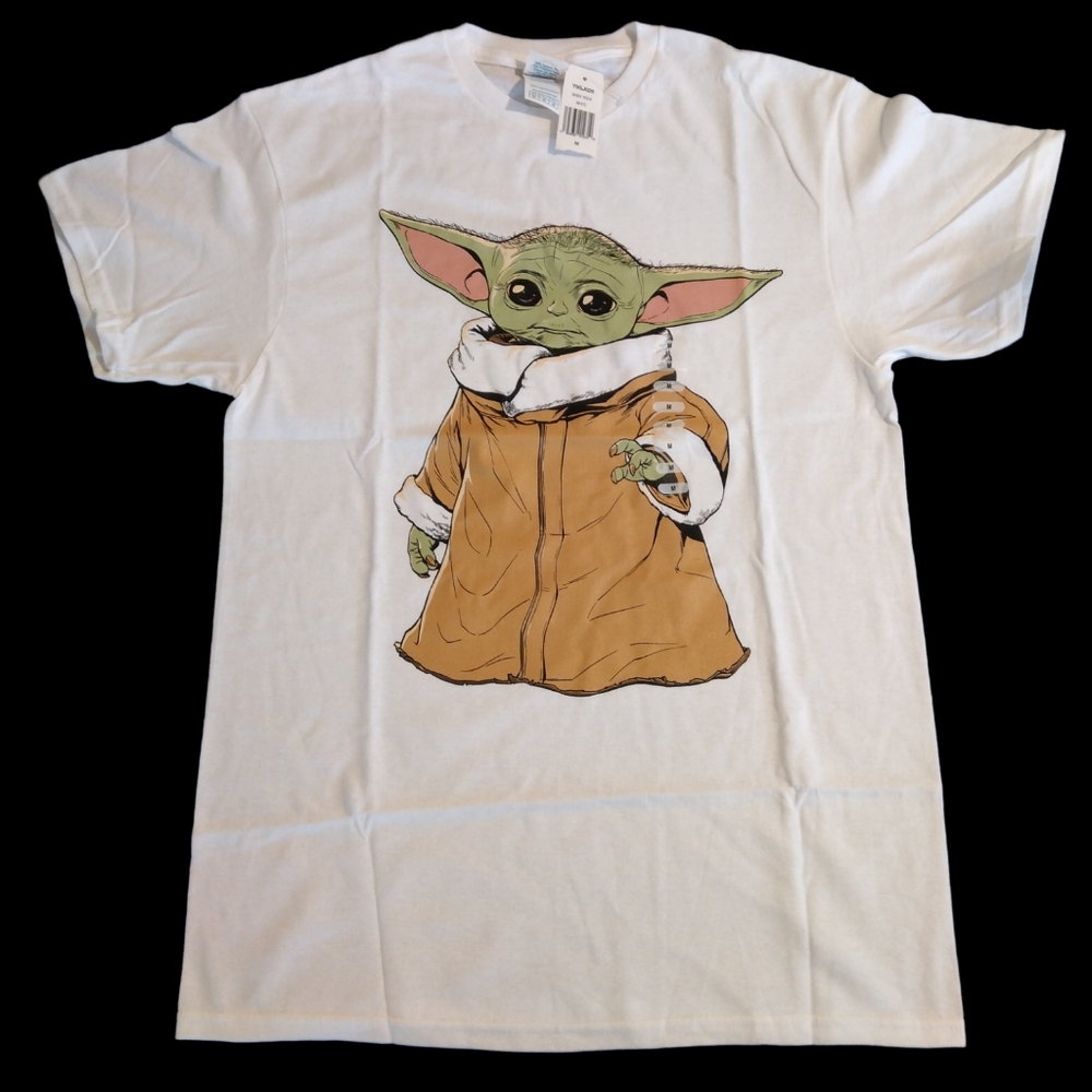 Baby Yada Mandalorian Large White Tee-shirt - Picture 2 of 6